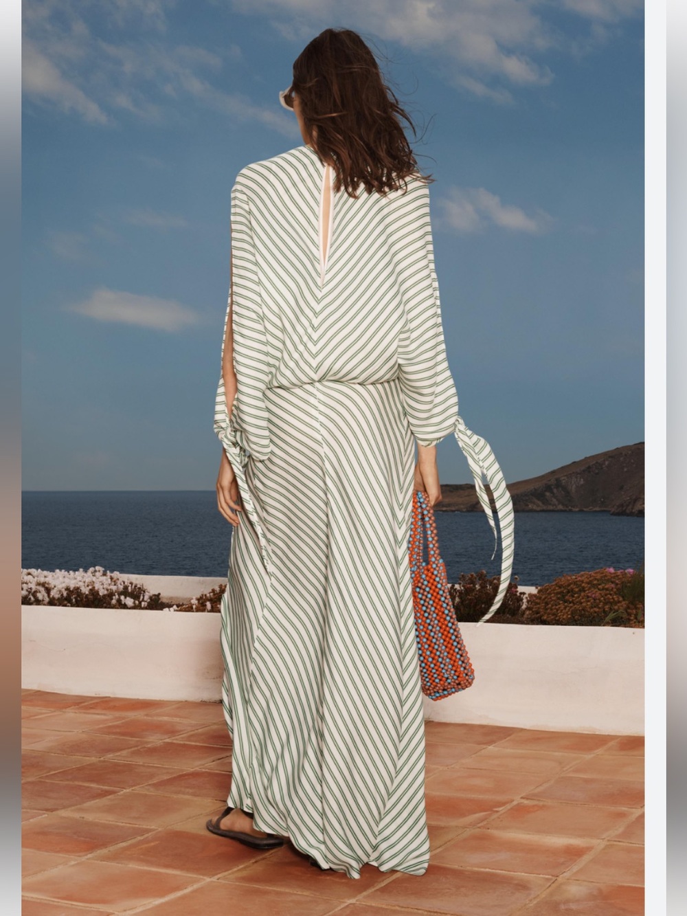 Zara Mint and White Striped Maxi Dress - Picture 7 of 14